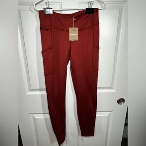 NWT Patagonia Pack Out Tights Women's Rust Red Performance Leggings Medium